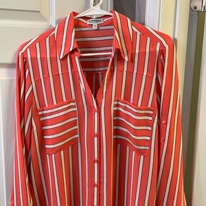 Express Portofino original L Coral stripe, hard to find color exc condition